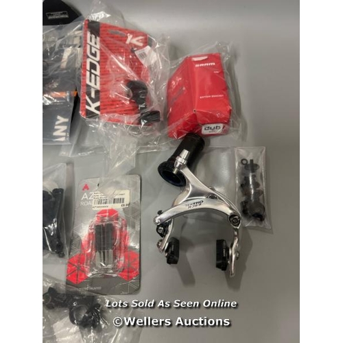 41 - ASSORTED PARTS AND ACCESSORIES INCL. LEVERS, BOTTOM BRACKET, & VARIOUS NUTS & BOLTS / T54