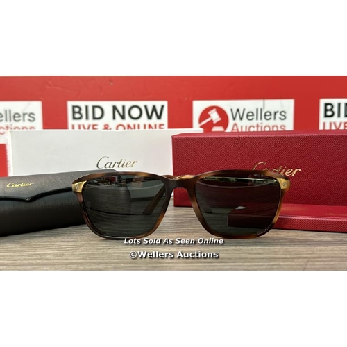 8259 - CARTIER CT0075S HAVANA GOLD SUNGLASSES / APPEARS NEW (EX-DISPLAY) / SEE IMAGES FOR CONDITION / G17 [... 