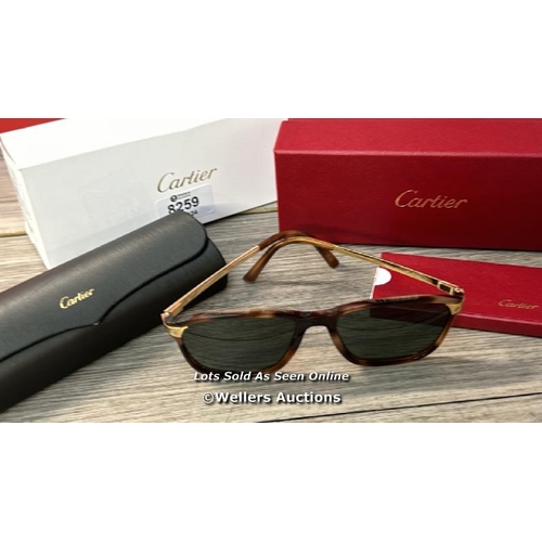 8259 - CARTIER CT0075S HAVANA GOLD SUNGLASSES / APPEARS NEW (EX-DISPLAY) / SEE IMAGES FOR CONDITION / G17 [... 