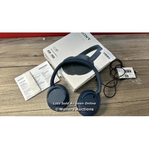 8269 - SONY WHCH720NB NOISE CANCELLING OVEREAR HEADPHONES / MINIMAL SIGNS OF USE / CONNECTS AND PLAYS MUSIC... 