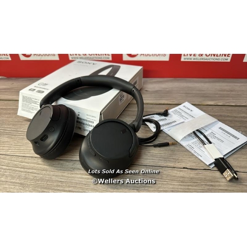 8270 - SONY WHCH720NB NOISE CANCELLING OVEREAR HEADPHONES / MINIMAL SIGNS OF USE / CONNECTS AND PLAYS MUSIC... 