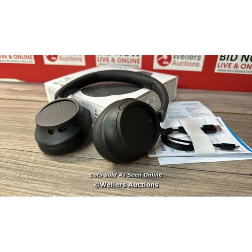 8272 - SONY WHCH720NB NOISE CANCELLING OVEREAR HEADPHONES / MINIMAL SIGNS OF USE / CONNECTS AND PLAYS MUSIC... 