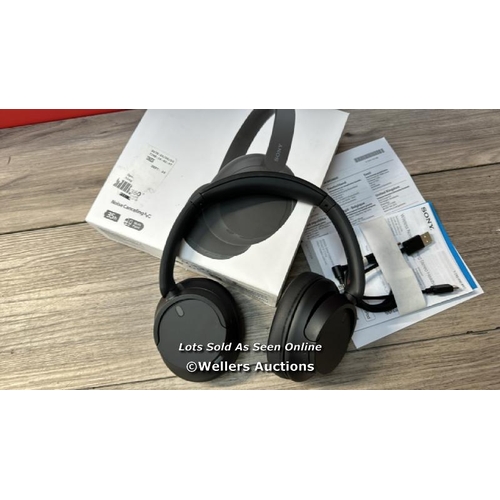 8272 - SONY WHCH720NB NOISE CANCELLING OVEREAR HEADPHONES / MINIMAL SIGNS OF USE / CONNECTS AND PLAYS MUSIC... 