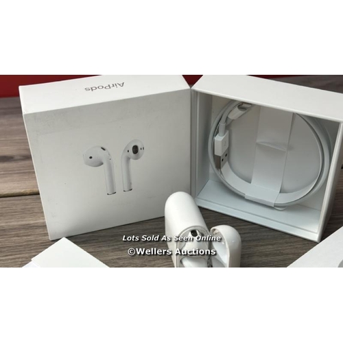 8279 - APPLE AIRPODS / 2ND GEN / WITH CHARGING CASE / MV7N2ZMA / SIGNS OF USE / CONNECTS AND PLAYS MUSIC / ... 