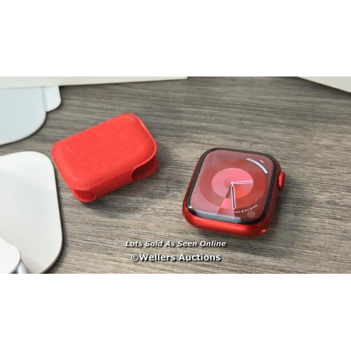 8294 - APPLE WATCH SERIES 8 /  41MM / GPS / MNJ23B/A  / (PRODUCT) RED & ALUMINIUM / MINIMAL, IF ANY SIGNS O... 