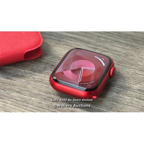 8294 - APPLE WATCH SERIES 8 /  41MM / GPS / MNJ23B/A  / (PRODUCT) RED & ALUMINIUM / MINIMAL, IF ANY SIGNS O... 