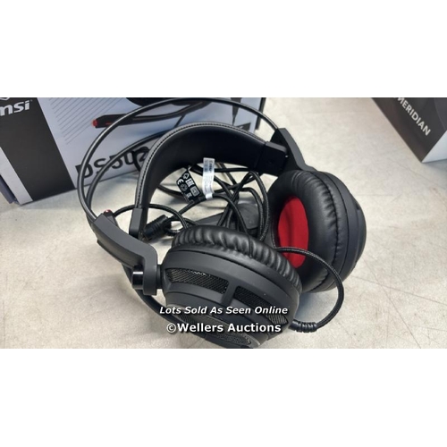 8298 - MSI S37-2100911-SV1 GAMING HEADSET / APPEARS NEW, OPEN BOX / POWERS UP & CONNECTS TO BLUETOOTH / SEE... 