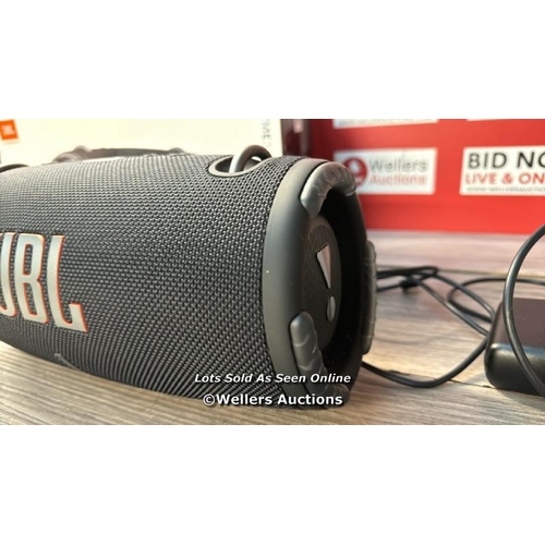 8299 - JBL XTREME 3 WIRELESS     / APPEARS NEW, OPEN BOX / POWERS UP & CONNECTS TO BLUETOOTH / SEE IMAGE FO... 