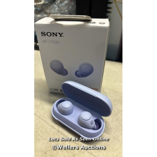 8304 - SONY WF-C700N NOISE CANCELLING IN-EAR HEADPHONES / POWERS UP, APPEARS NEW OPEN BOX / SEE IMAGE FOR A... 