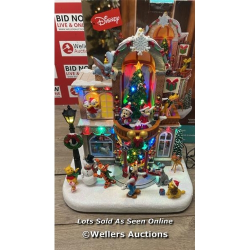 4011 - 1.25FT (38CM) DISNEY ANIMATED HOLIDAY TOY SHOP WITH LIGHTS AND MUSIC / NEW / OPEN BOX / C1