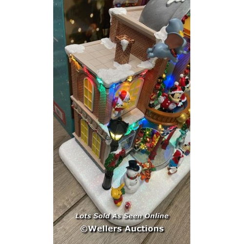 4011 - 1.25FT (38CM) DISNEY ANIMATED HOLIDAY TOY SHOP WITH LIGHTS AND MUSIC / NEW / OPEN BOX / C1