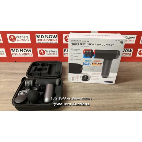 4031 - SHARPER IMAGE MASSAGE GUN / POWERS UP / MINIMAL SIGNS OF USE / C4