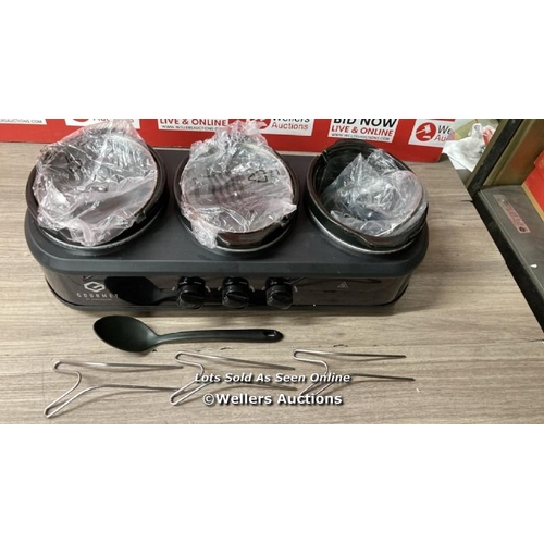 4078 - TRIPLE SLOW COOKER GREY (7.1L) / SIGNS OF USE / C9