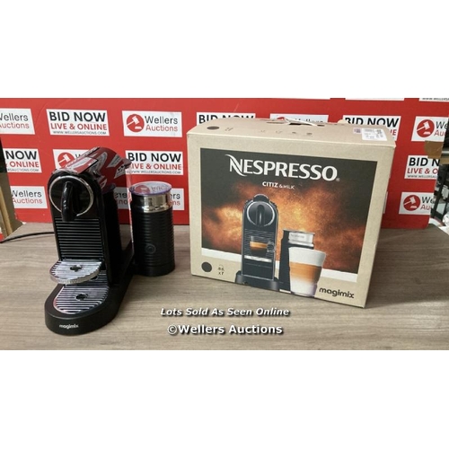 4082 - MAGIMIX NESPRESSO CITIZ COFFEE MACHINE / POWERS UP / SIGNS OF USE / B2