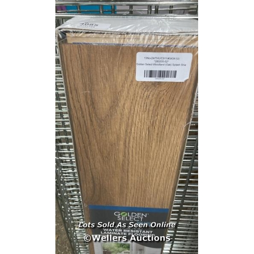 4085 - GOLDEN SELECT WOODLAND (OAK) SPLASH SHIELD AC5 LAMINATE FLOORING WITH FOAM UNDERLAY - 1.146 M� PER P... 