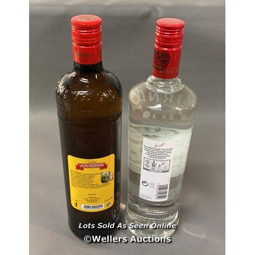 9506 - BAG OF DRINK X2 INC. CACHACA VELHO BARREIRO 1 LITRE 39% + SMIRNOFF VODKA RECIPE N21 1L 40%