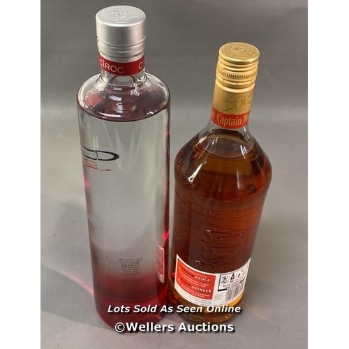 9515 - DRINKS X2 INC. CIROC RED BERRY FLAVOURED VODKA 1L 37.5% + CAPTAIN MORGAN SPICED GOLD RUM 1L 35%