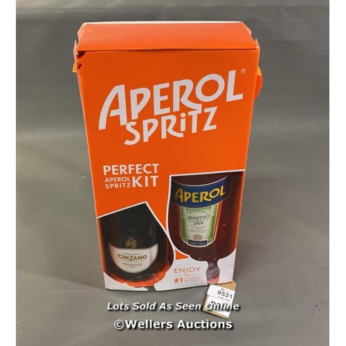 9531 - APEROL SPRITZ  PERFECT KIT 2X BOTTLES INC.  CINZANO PROSECCO D.O.C + APEROL APERITIVO