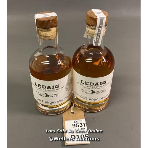 9537 - LEDAIG SINGLE MALT SCOTCH WHISKY THE ISLE OF MULL X2 BOTTLES 20CL 58.7% VOL