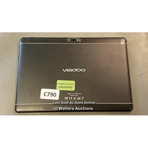 9543 - VEIDOO TABLET / T12 / IC: 28340-T12 / GOOGLE UNLOCKED - BLACK