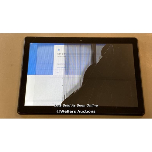 9564 - LENOVO TABLET / GOOGLE LOCKED / BLACK / SCREEN DAMAGED