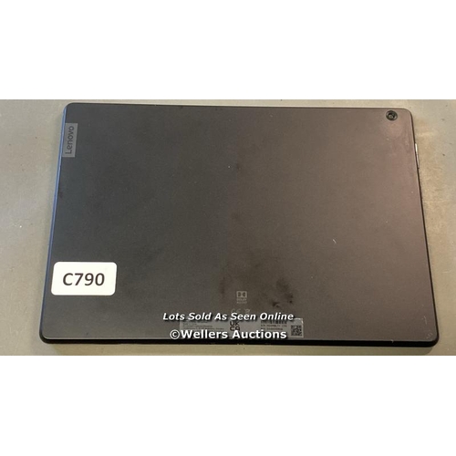 9565 - LENOVO TABLET  / TB-X505F / SN: HGAMBLTV (70) / GOOGLE LOCKED / BLACK