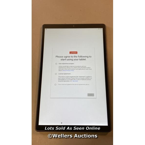 9571 - LENOVO TABLET / LENOVO TB-X306F / SN: HA1RVTG2 (12) / GOOGLE LOCKED / GREY