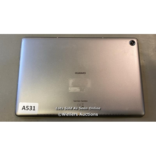 9577 - HUAWEI TABLET / CRM-W09 / GOOGLE LOCKED / GREY