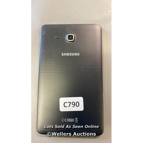 9589 - SAMSUNG TABLET / SM-T280 / SN: R52HB0JGL 1X / GOOGLE LOCKED / BLACK