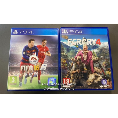 9713 - PS4 DVD GAME X2 INC. EA SPORTS FIFA 16 + FARCRY 4 (18 YEARS)