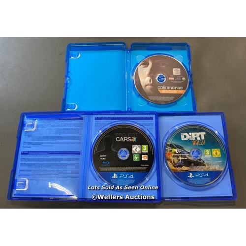 9714 - PS4 DVD GAME X2 INC. DIRT RALLY LEGEND EDITION WITH 2DVS + PROJECT CARS THE ULTIMATE DRIVER JOURNEY