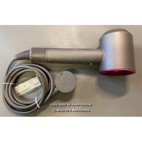 9729 - DYSON SUPERSONIC HAIR DRYER /MODEL HD01 / SN: F4X-UK-MJJ6745A - GREY