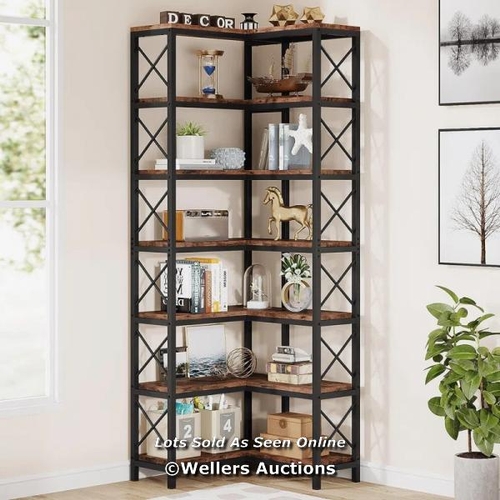 25 - RRP: 136.99 - WILLISTON FORGE LORRONA CORNER BOOKCASE  / 1 BOX / SEE IMAGE FOR ACCESSORIES, CONTENTS... 