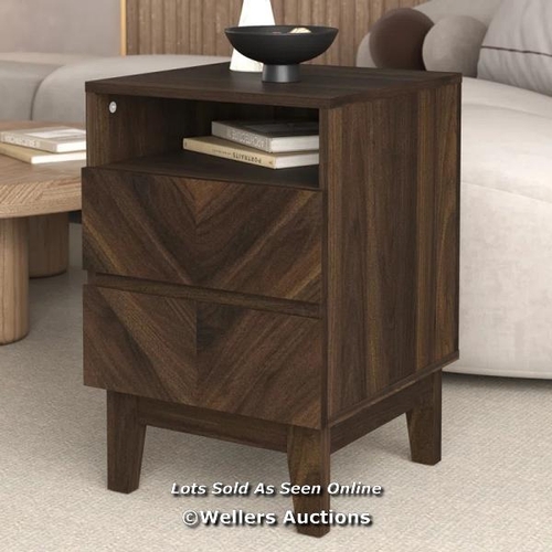 36 - RRP: 48.99 - NATUR PUR CARTWRIGHT HANWELL NIGHTSTANDS WITH STORAGE / COLOUR: ROYAL WALNUT / 1 BOX / ... 