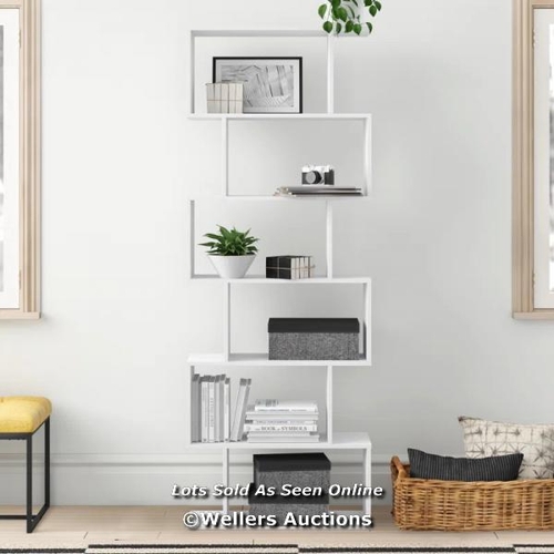 44 - RRP: 72.99 - ZIPCODE DESIGN GEENA BOOKCASE / COLOUR: RUSTIC BROWN / 1 BOX / SEE IMAGE FOR ACCESSORIE... 