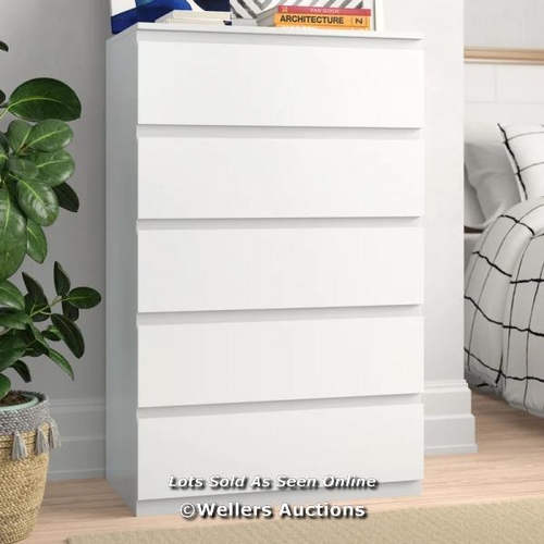 46 - RRP: 123.99 - 17 STORIES CUNHA 5-DRAWER 70CM W CHEST / COLOUR: GREY / 2 BOXES / SEE IMAGE FOR ACCESS... 