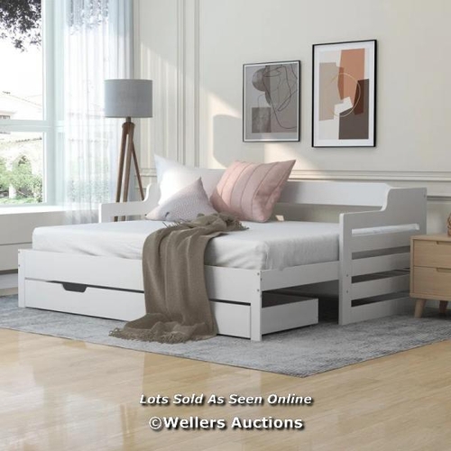 48 - RRP: 373.99 - BRAYDEN STUDIO DELBY SINGLE (3') SOLID WOOD DAYBED WITH TRUNDLE  / 2 BOXES / SEE IMAGE... 