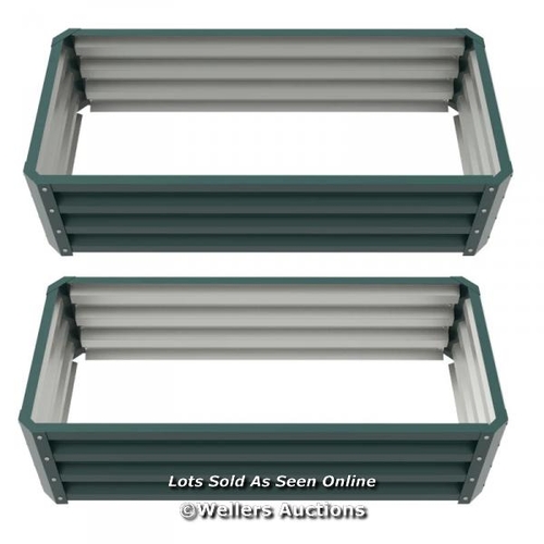 8007 - RRP: �49.99 - OUTSUNNY STEEL RAISED BEDS PLANTER BOX FOR GARDENS / SEE IMAGE FOR ACCESSORIES, CONTEN... 