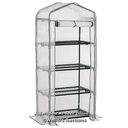 8013 - RRP: �39.99 - 4 TIERS MINI PORTABLE GREEN HOUSE / SEE IMAGE FOR ACCESSORIES, CONTENTS & CONDITION / ... 