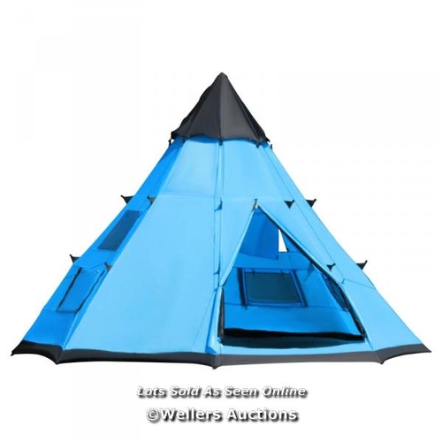 8020 - RRP: �159.99 - OUTSUNNY 6 MEN TIPI CAMPING TENT WITH MESH WINDOWS / SEE IMAGE FOR ACCESSORIES, CONTE... 