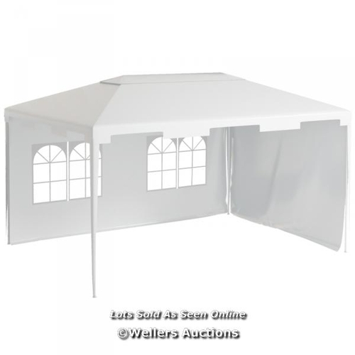 8024 - RRP: �69.99 - OUTSUNNY 3X4 GARDEN GAZEBO SHELTER MARQUEE TENT WITH 2 SIDEWALLS FOR PATIO YARD / YARD... 