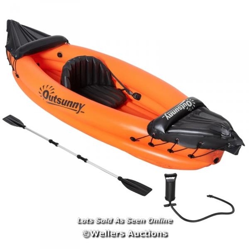 8044 - RRP: �119.99 - OUTSUNNY INFLATABLE KAYAK 1 PERSON SIT IN INFLATABLE KAYAK / SEE IMAGE FOR ACCESSORIE... 