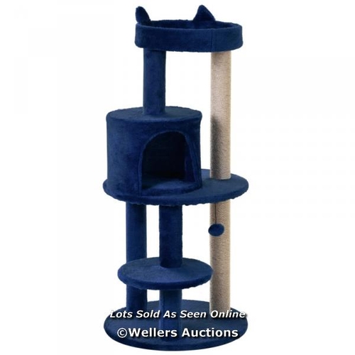 8046 - RRP: �49.99 - PAWHUT CATS 3 TIER ROPE SCRATCHING POST - BLUE / SEE IMAGE FOR ACCESSORIES, CONTENTS &... 