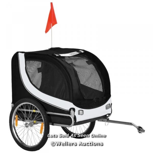 8051 - RRP: �109.99 - PAWHUT STEEL DOG BIKE TRAILER PET CART CARRIER / SEE IMAGE FOR ACCESSORIES, CONTENTS ... 