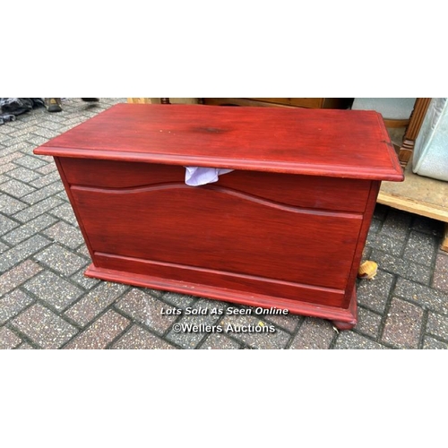 29 - A container of assorted furniture including arm chairs, bed base, mattress, sidetable, chest of draw... 