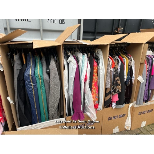 35 - Thirteen large and two smaller boxes full of mostly hung clothing inc. per una, masai, f and f, prin... 