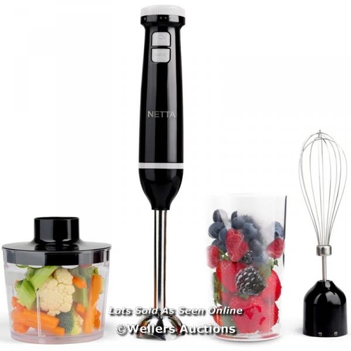 9034 - RRP: 26.4 - NETTA 3 IN 1 HAND BLENDER WITH WHISK AND CHOPPER  / 1 BOX / COLLECTION FROM DARTFORD