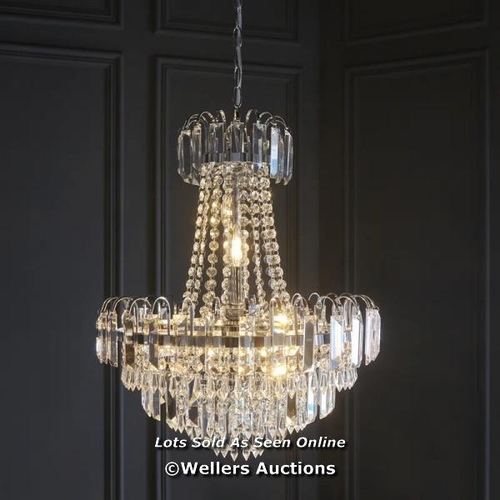 9042 - RRP: 139.99 - MERCER41 JAYLA 6-LIGHT EMPIRE CHANDELIER  / 1 BOX / COLLECTION FROM DARTFORD