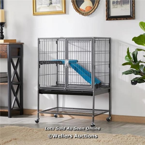 9085 - RRP: 93.59 - YAHEETECH CAGE WITH RAMP / COLOUR: BLACK / 1 BOX / COLLECTION FROM DARTFORD