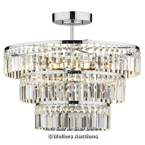 9090 - RRP: 189.99 - MERCER41 3-LIGHT SEMI FLUSH MOUNT  / 1 BOX / COLLECTION FROM DARTFORD